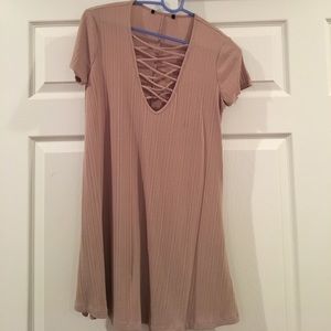 Tan mini dress