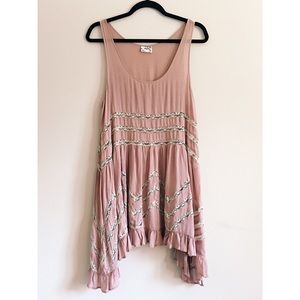Free People Voile and Lace Trapeze Slip