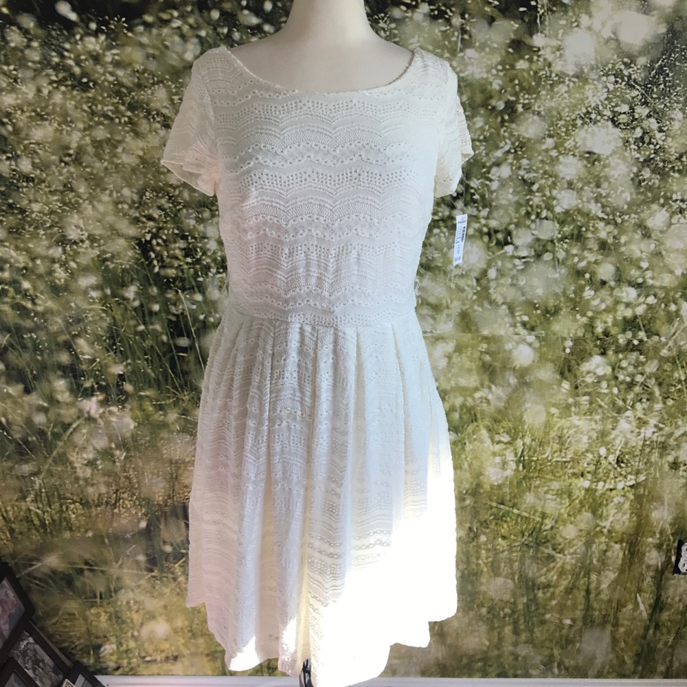 White lace dress size 10 NWT