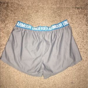 Grey under armor shorts