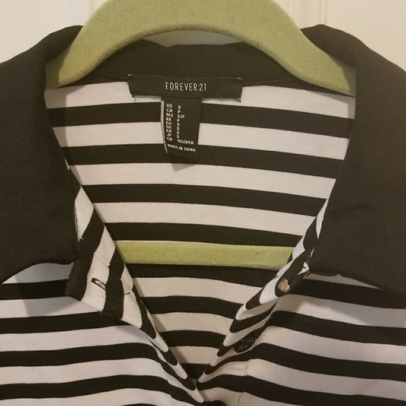 Forever 21 Striped Polo Shirt NWOT - Picture 2 of 2