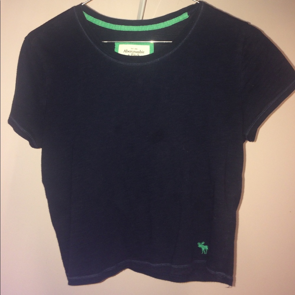 Navy Blue Crop Top