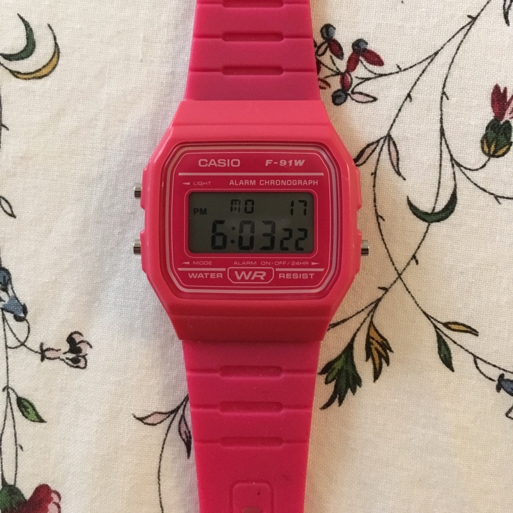 Pink Casio Water Resist