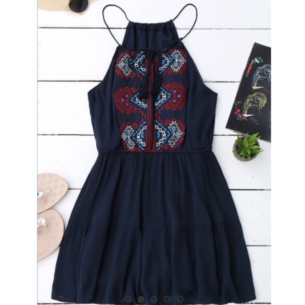 Brand New Embroidered Tassle Dress