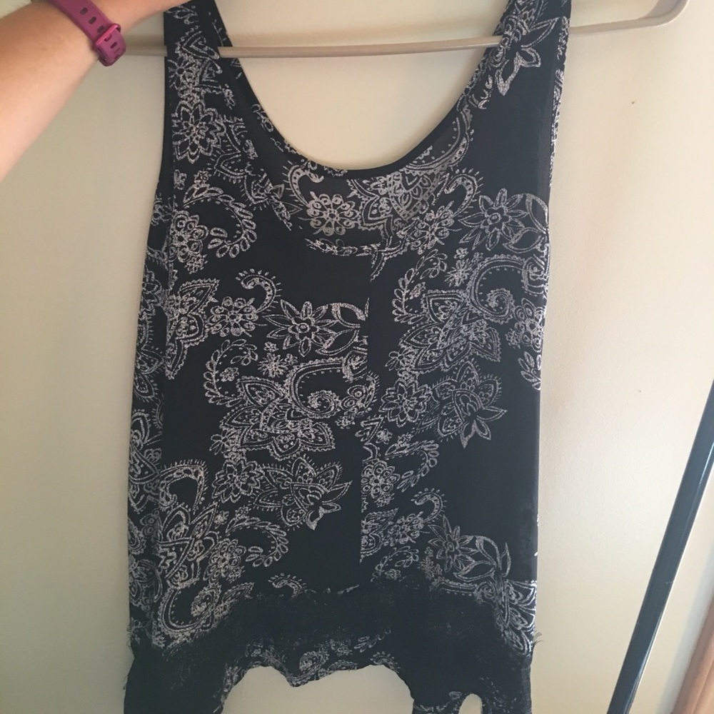Paper crane gorgeous lace tank top