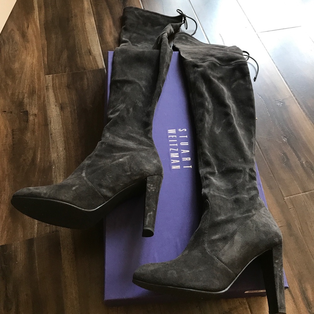 Stuart Weitzman Highland Slate Suede Boot