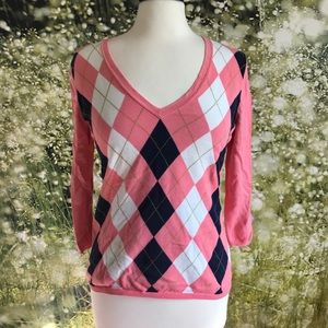 J. Crew argyle sweater size M