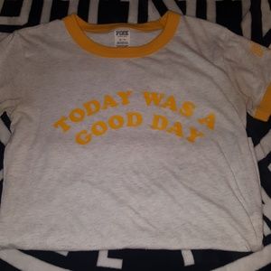 VS PINK Today Was a Good Day ringer tee