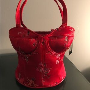 Red Satin Bustier Purse