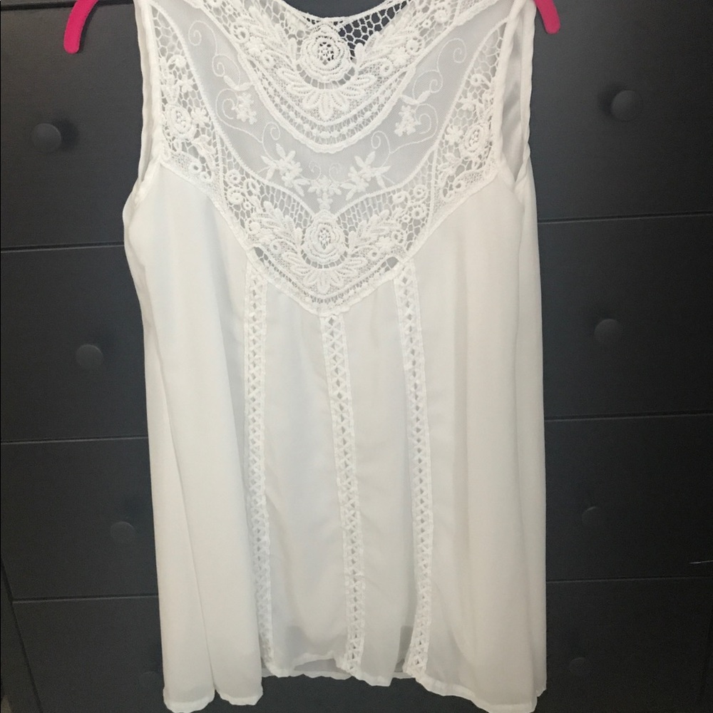 Lace and chiffon tunic-L