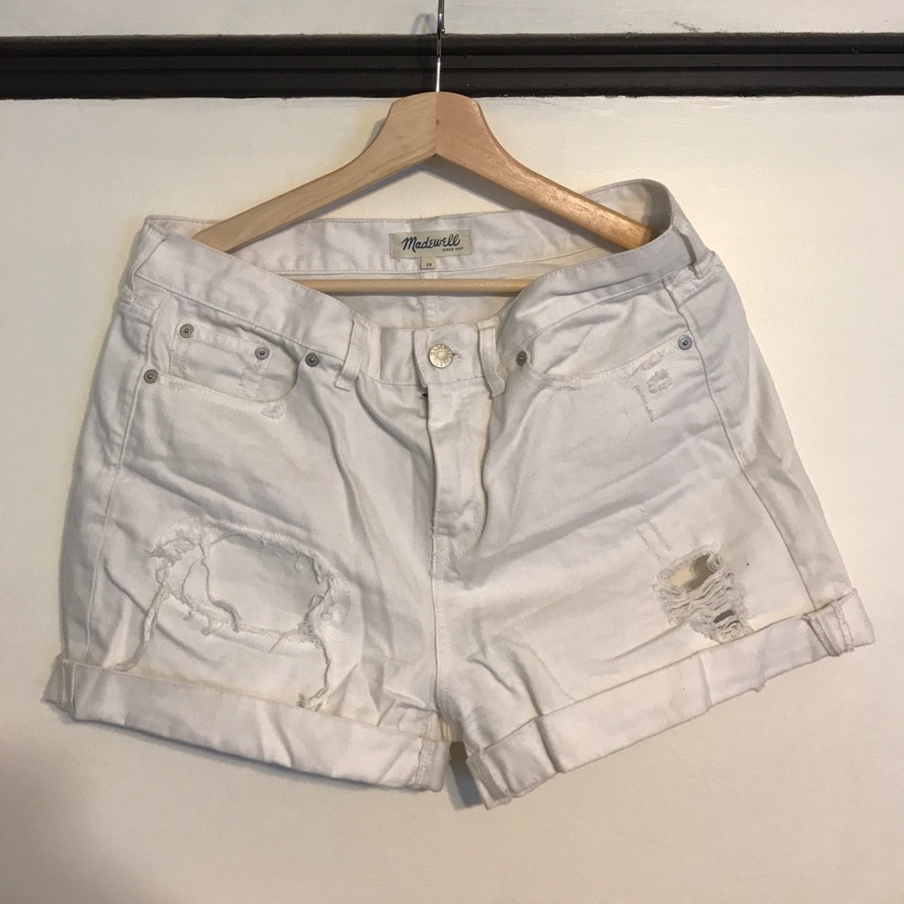 White Madewell Mid-Waisted Shorts, Size 29