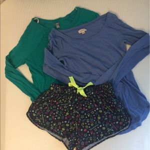 American Eagle Pajama Shirt Bundle Small