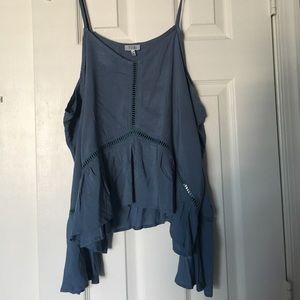 Blue off the shoulder top