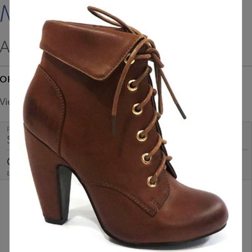 Brown Heeled Booties