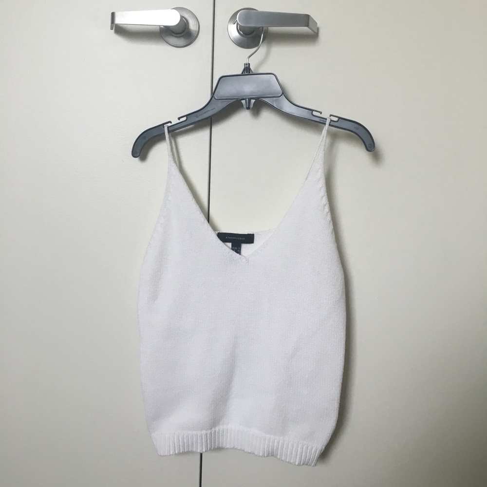 White knit tank top