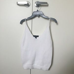 White knit tank top
