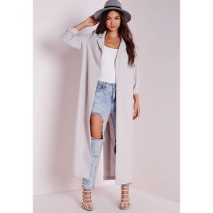 Missguided Grey Duster Coat