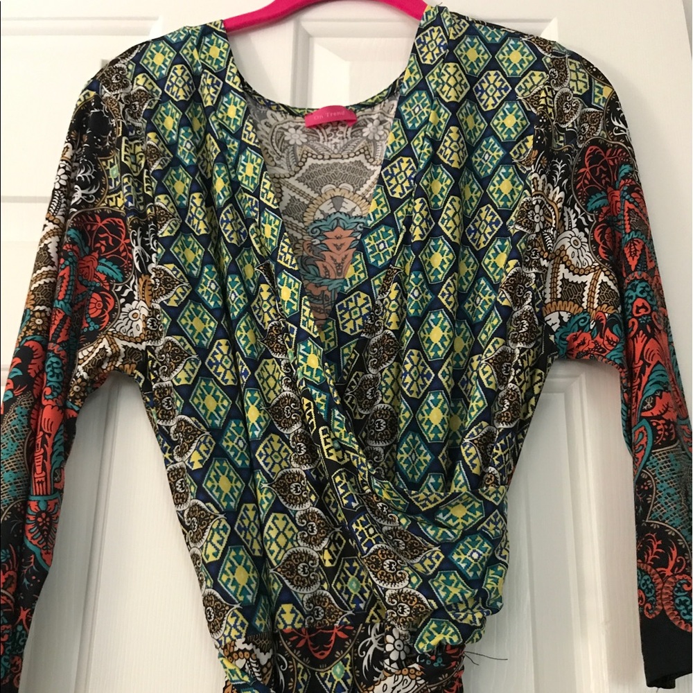 Boho faux wrap maxi- L/XL