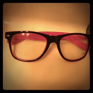 Pink zebra print glasses