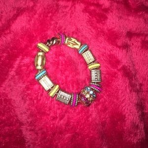 Colorful Bead Stretchy Bedazzled Bracelet