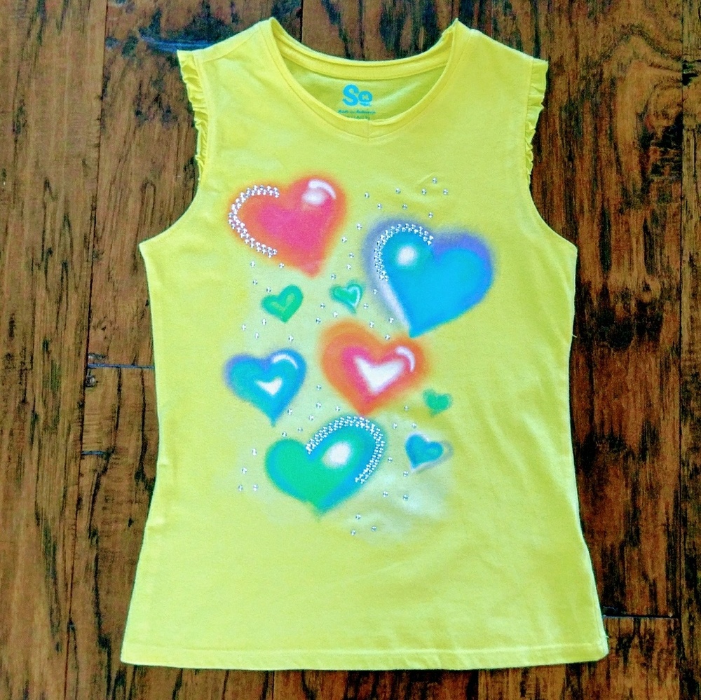 SO Girl's Short/ruffled Sleeve Tank