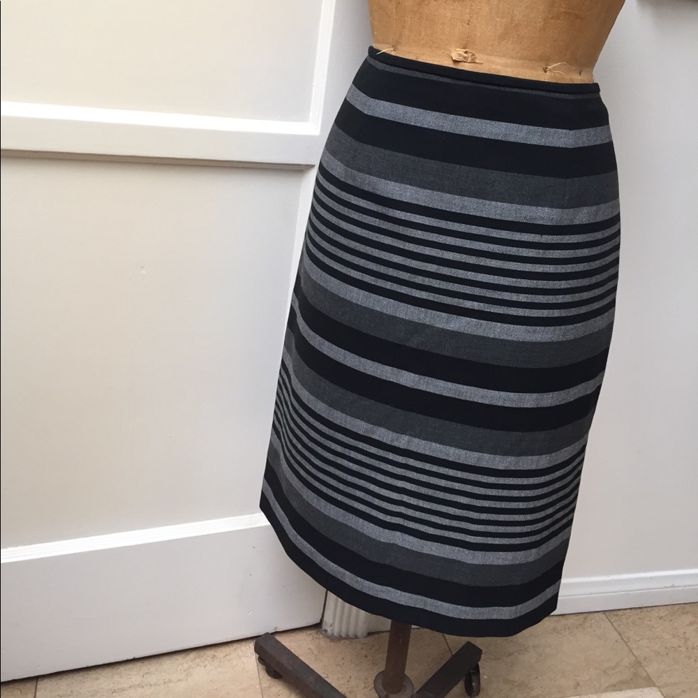 Calvin Klein stripe pencil skirt.