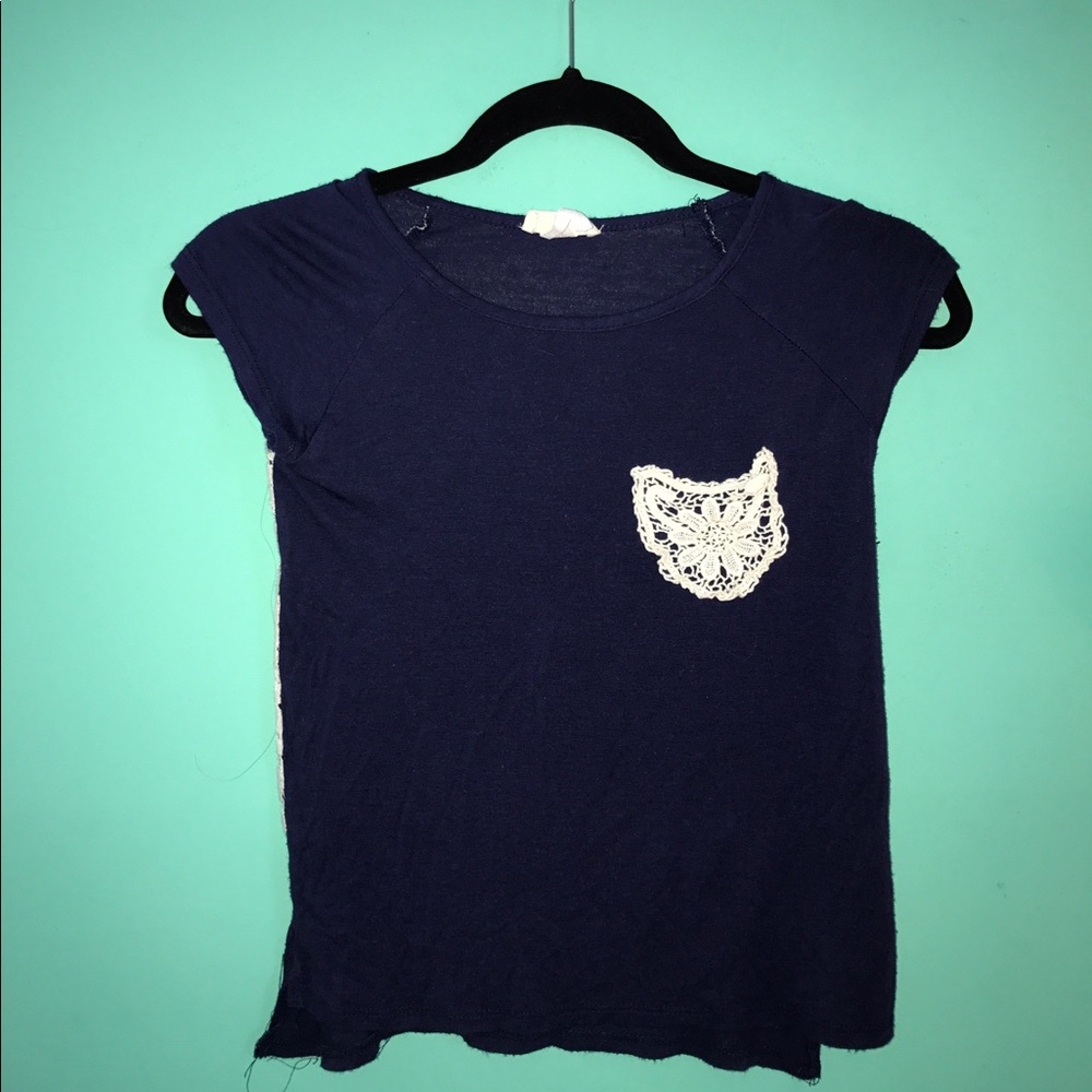 Casual lace girls top