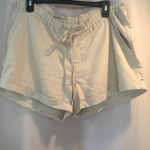 Drawstring Tan Shorts - Size 12