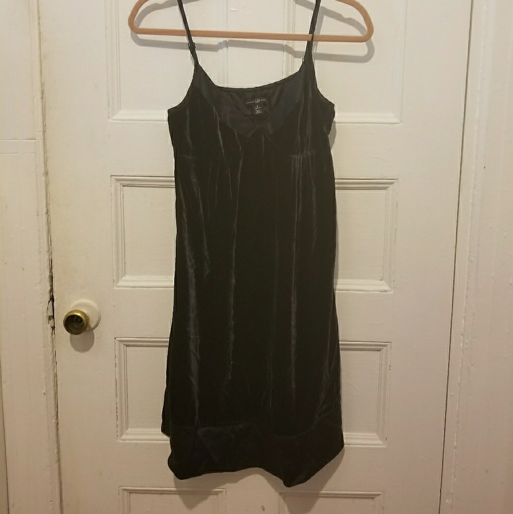 VINTAGE 90s Velveteen & Silk Slip Dress