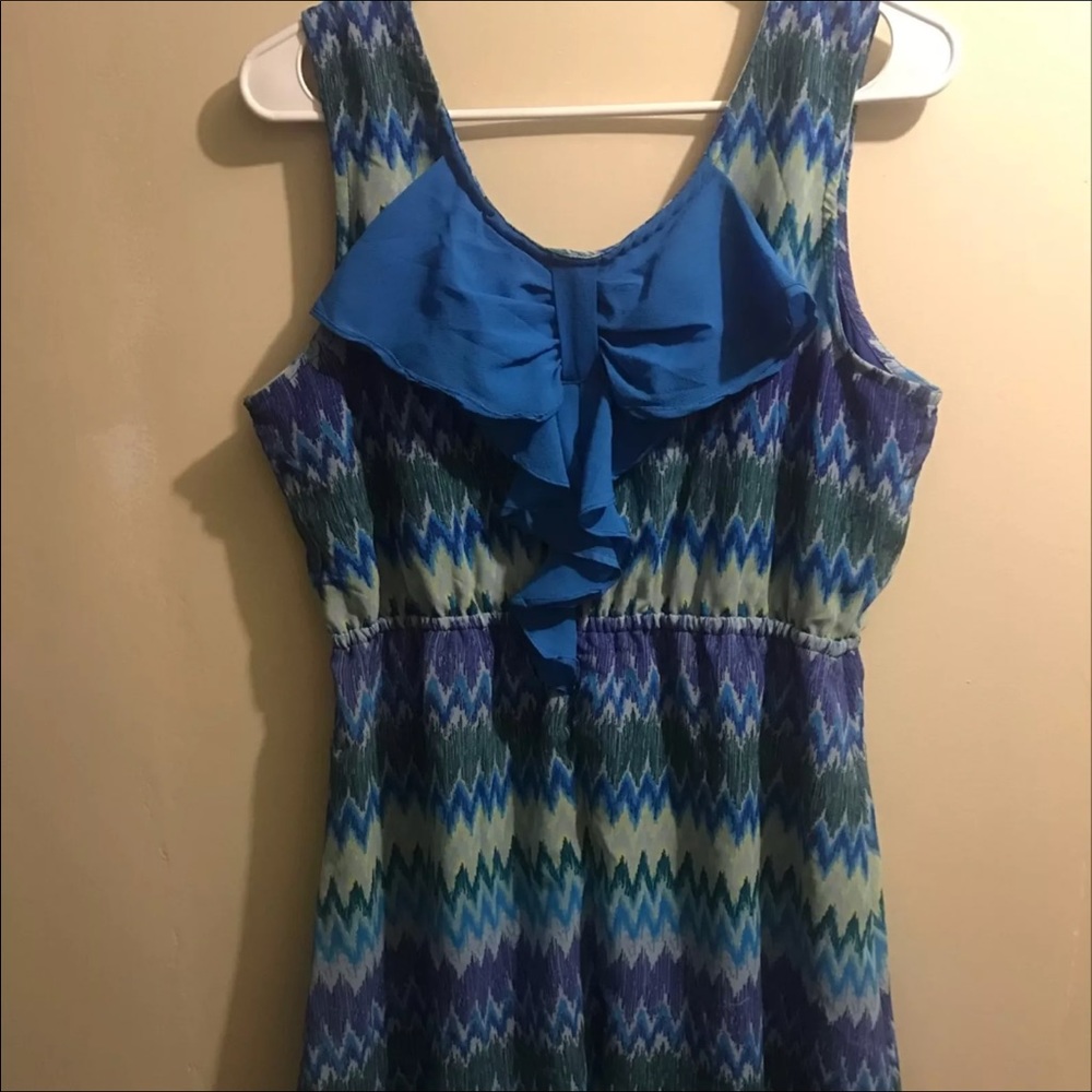 Chevron bow back dress