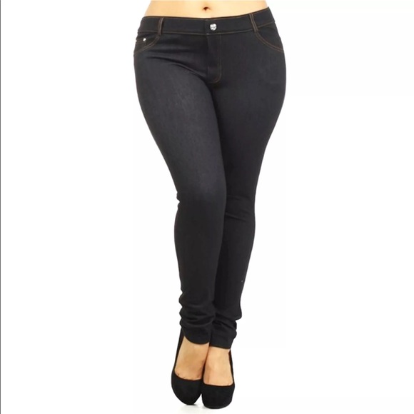 YELETE Original Black Jean Leggings Size L/XL - Picture 1 of 6