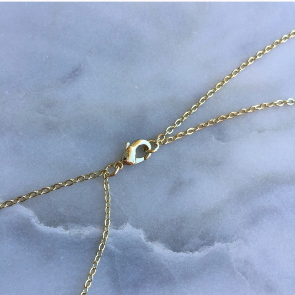 🌟HP 4/2 & 11/8🌟 Layered Druzy Feather Necklace - Picture 5 of 5