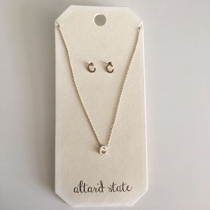 "C" Necklace & Earring Set