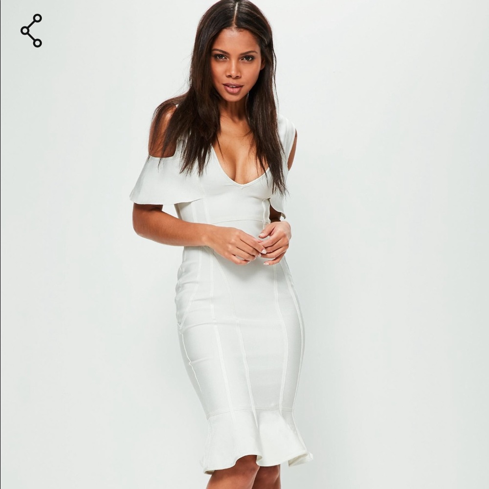 Missguided white bandage dress