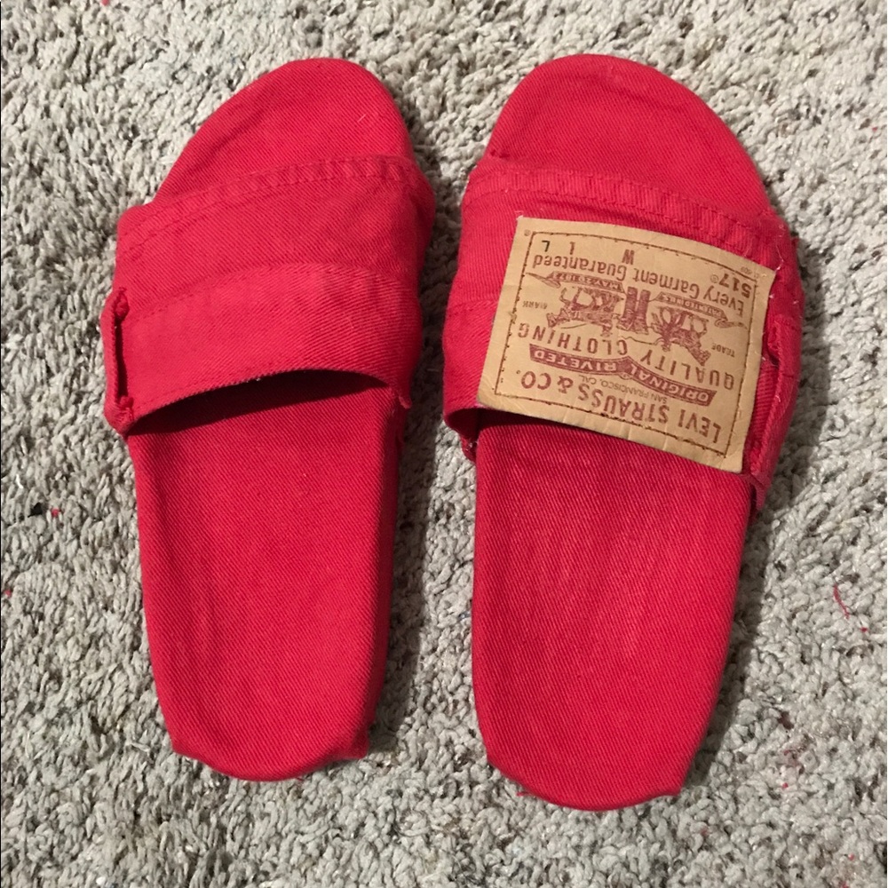 Custom made Levi's flip flops