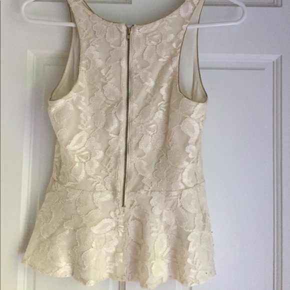 Express Lace Peplum Top - Picture 2 of 4
