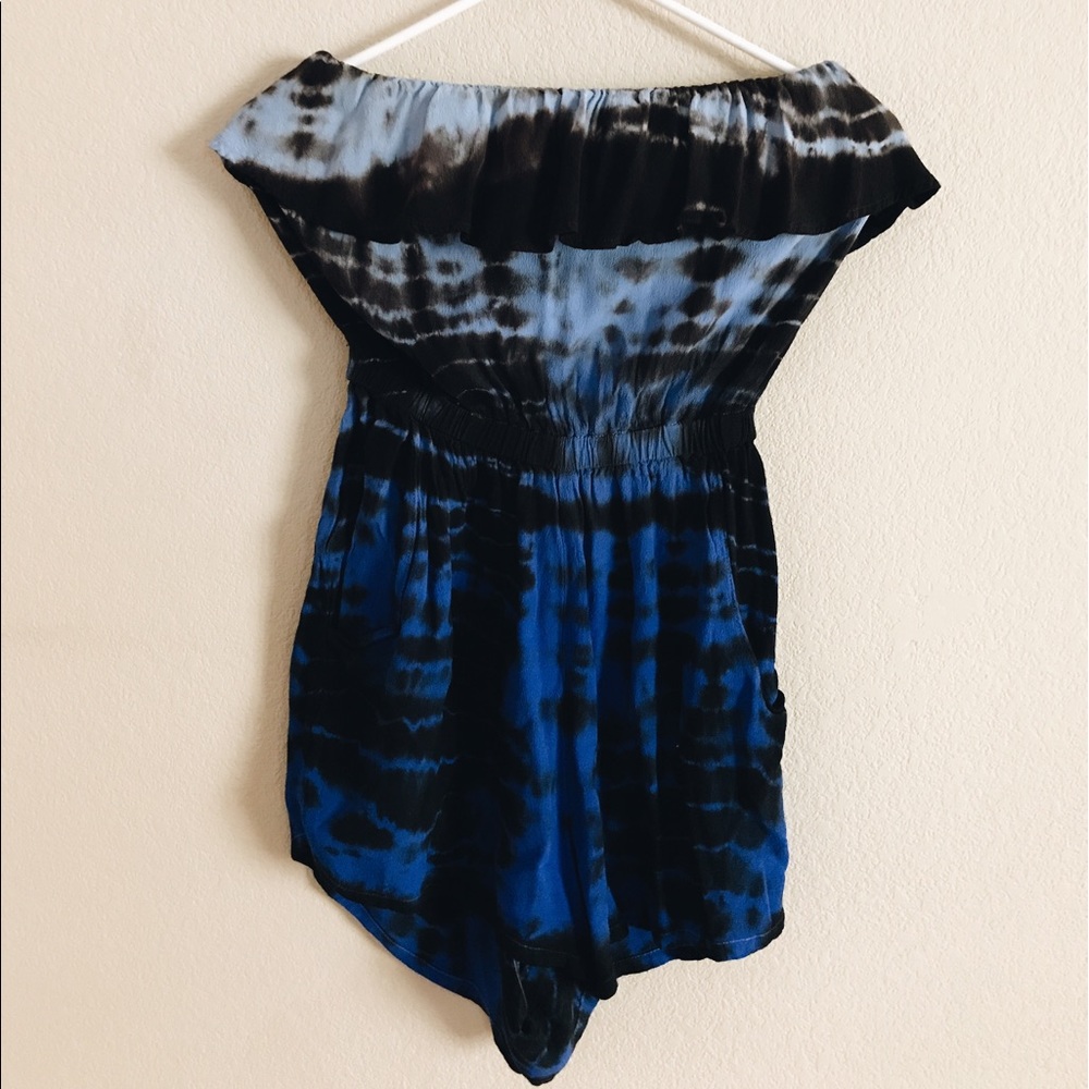 Tie-dye short romper