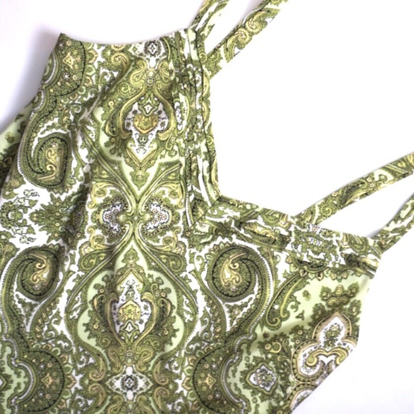 Ann Taylor Tops - Ann Taylor Green Paisley Tank