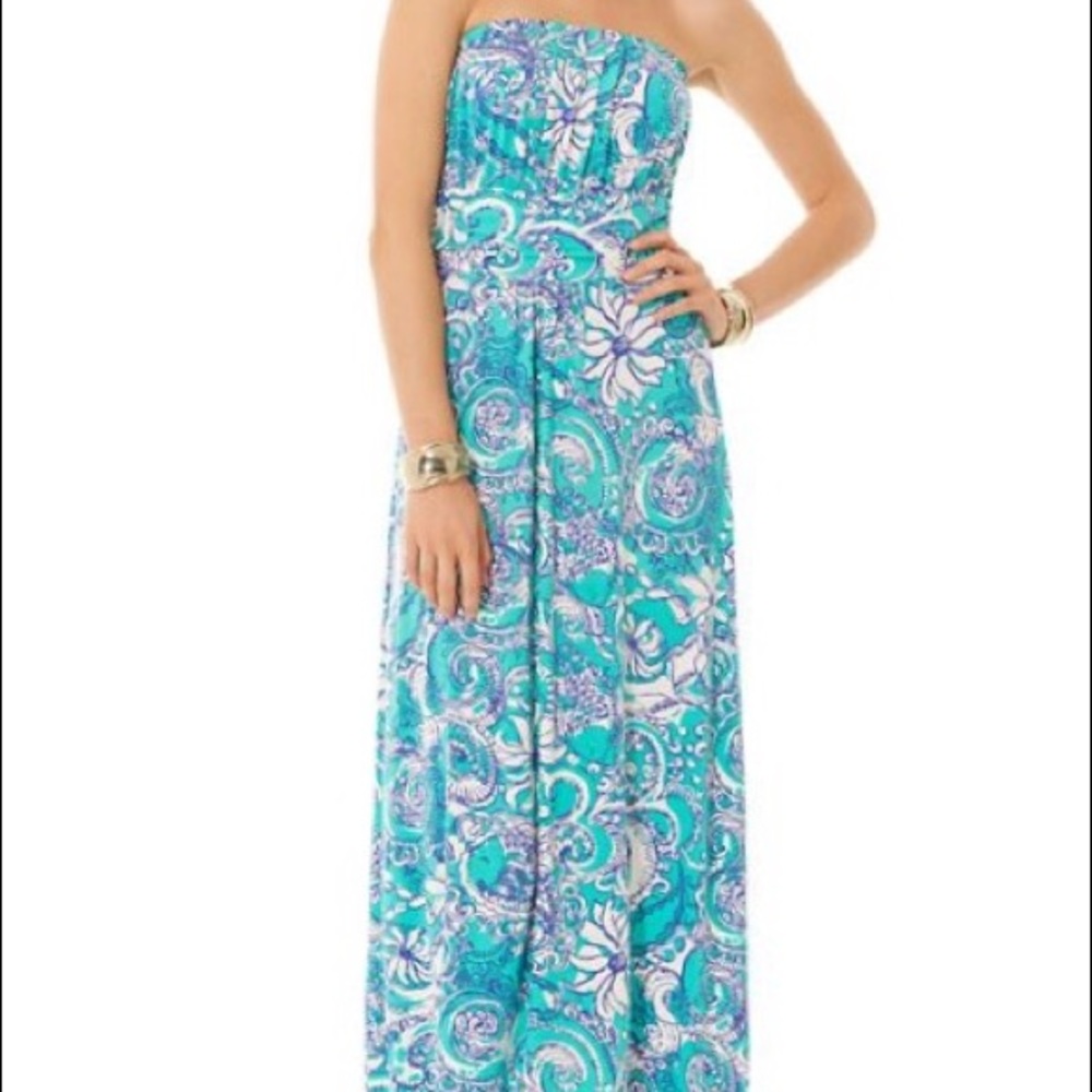 Lily Pulitzer Maxi Dress Strapless