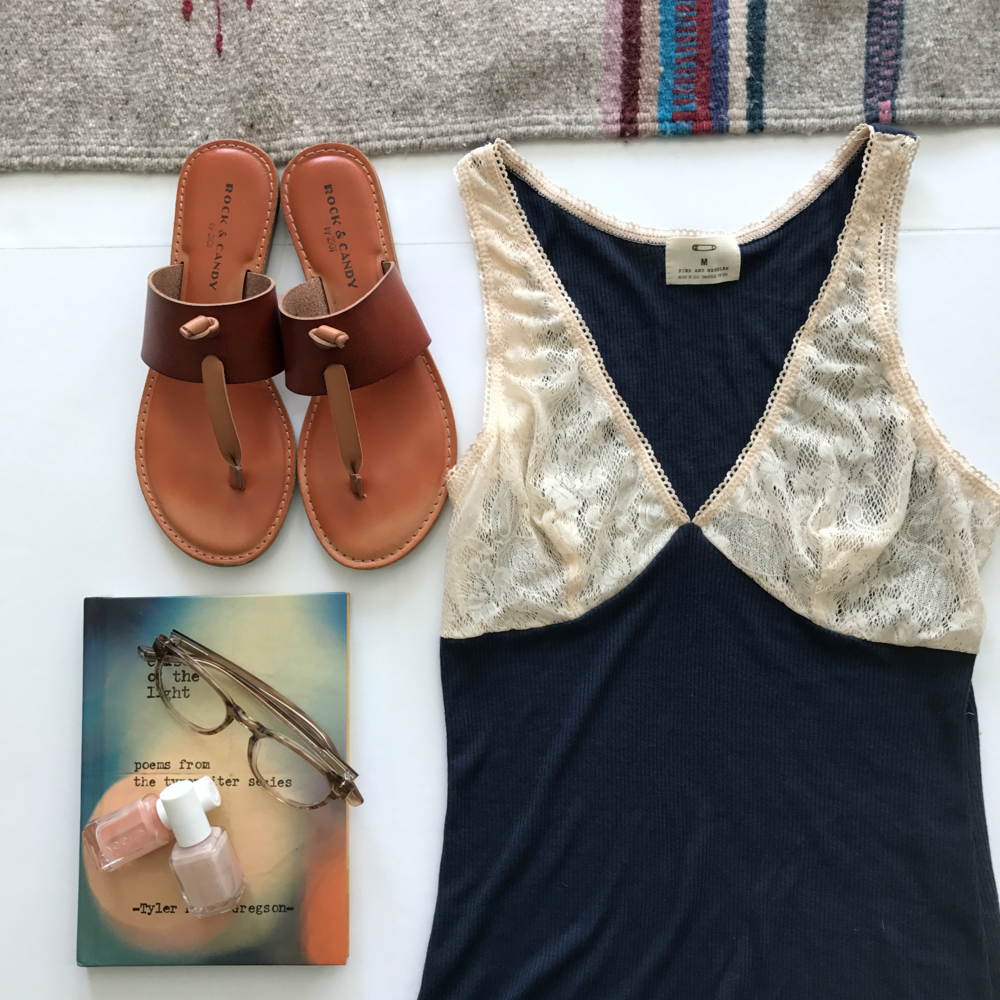 PINS AND NEEDLES • Lace top tank top