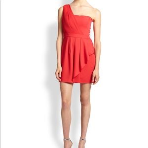 BCBG One Shoulder Red Cocktail Dress