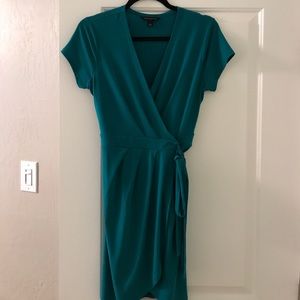 Beautiful teal wrap dress!