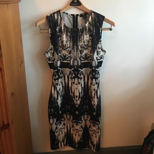 H&M black and white sparkly dress