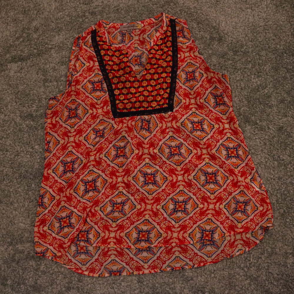 Red and Navy Blue Tank Top