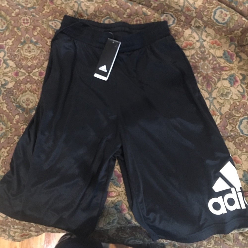 Black adidas gym shorts size medium