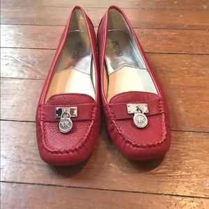 Red Michael Kors Hamilton Loafers