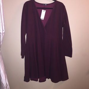 NWT Plus size Maroon Skater dress