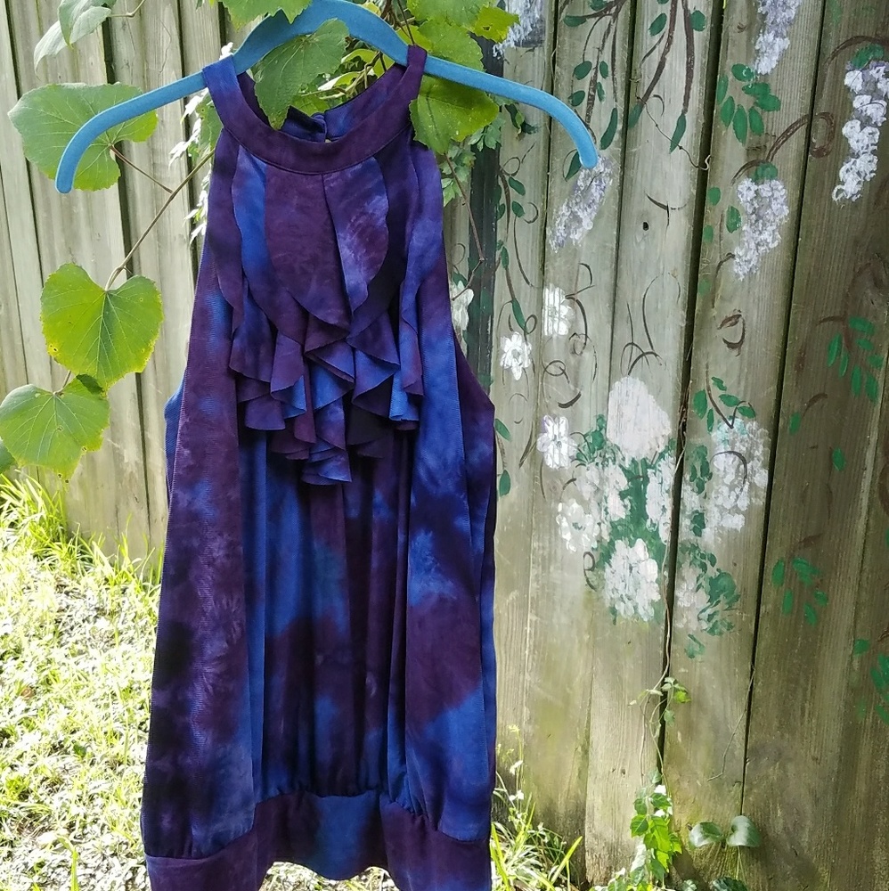 Gorgeous Lane Bryant Tie Dye Halter Neck Top 14/16