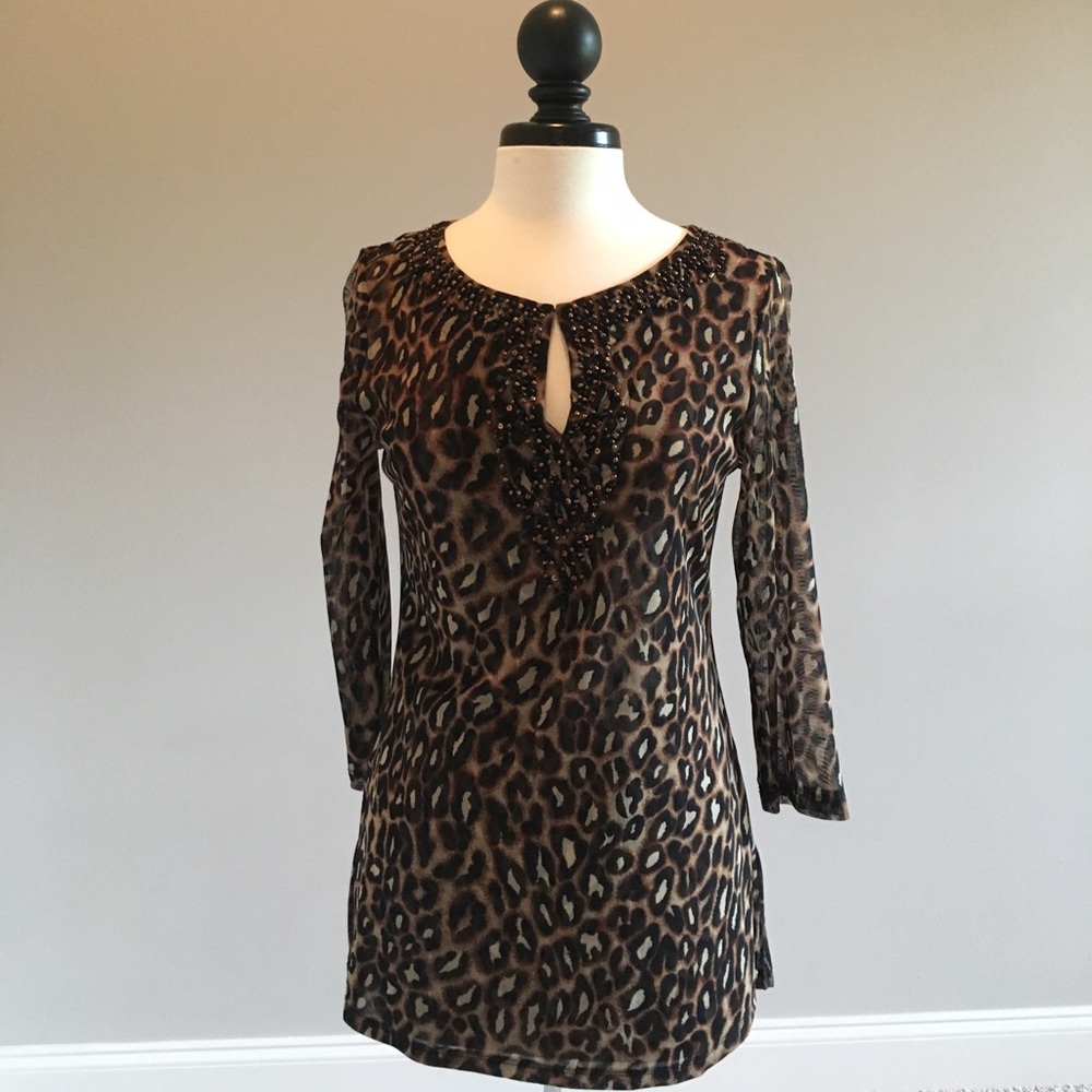 Cheetah print tunic from Macy's