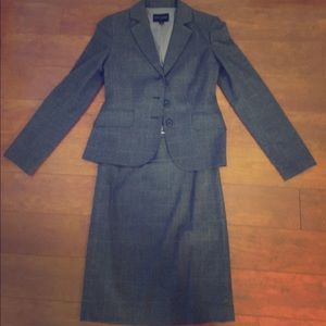 Banana Republic grey skirt suit